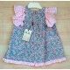 Jose Varon Summer Baby Girl Dress Pink Squares and Flowers