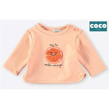 Coco Acqua Summer Baby Sweatshirt Half Orange