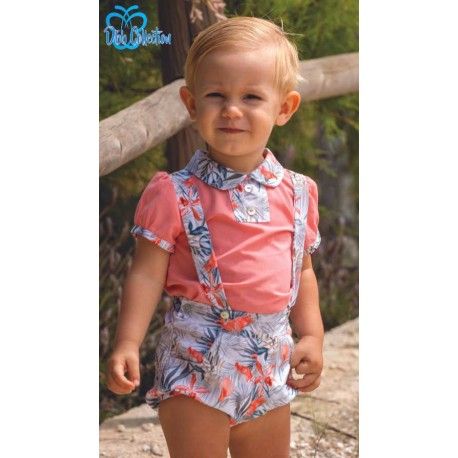 DBB Collection Verano Conjunto bebé niño Naranja Hojas