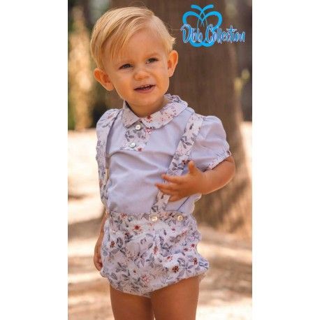 DBB Collection Verano Conjunto bebé niño Gris Flores