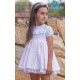 DBB Collection Summer Girl White Dress Pink Stripes