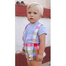 José Varón Verano Conjunto bebé niño Azul y Cuadros