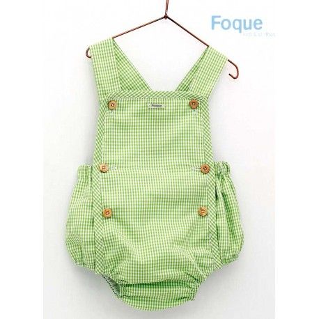 Foque Verano Peto rana bebé niño Cuadritos Verdes