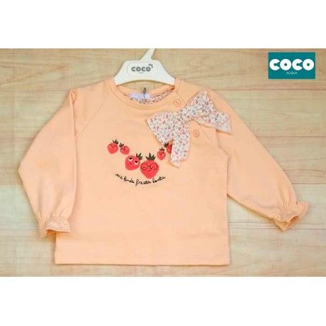 Coco Acqua Summer Baby Girl Sweatshirt Strawberries