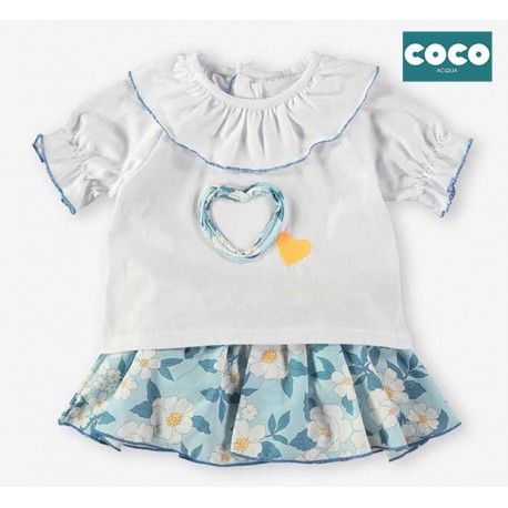 Coco Acqua Verano Conjunto bebé niña Corazones y Flores