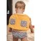 José Varón Verano Conjunto bebé niño Liberty Vichy Amarillo