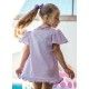 José Varón Verano Vestido niña Kaftán Plumeti Blanco