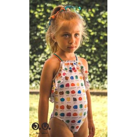 Jose Varon Summer Girl Swimsuit Watercolors