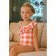 Jose Varon Summer Girl Swimsuit Orange Squares