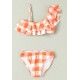 Jose Varon Summer Girl Bikini Orange Squares
