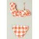 Jose Varon Summer Girl Bikini Orange Squares
