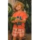 Jose Varon Summer Boy Swim Set Orange Squares