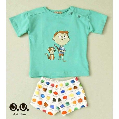 Jose Varon Summer Boy Swim Set Watercolors