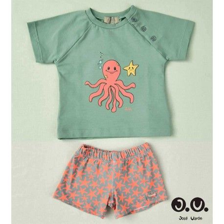 Jose Varon Summer Boy Swim Set Octopus and Sea Stars