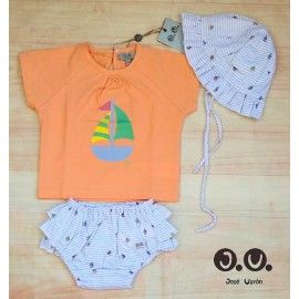 José Varón Verano Conjunto bebé niña Barcos