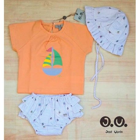 José Varón Verano Conjunto bebé niña Barcos