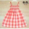 José Varón Verano Vestido niña Cuadros Coral