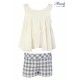 Miranda Summer Girl White Set Blue Squares