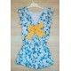 Coco Acqua Verano Mono niña Flores Lazo Mostaza