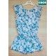 Coco Acqua Summer Girl Romper Flowers and Ocher Tie