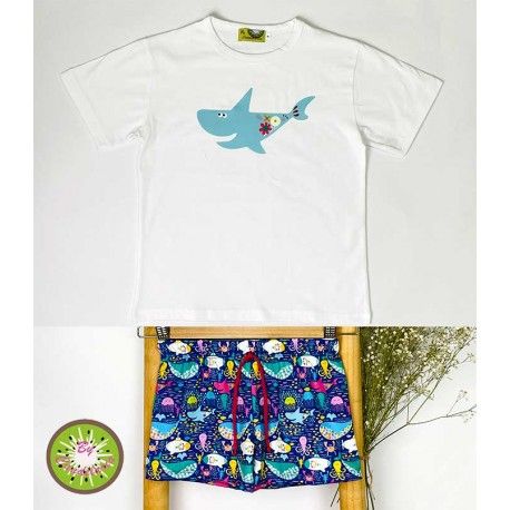 Candelaria Verano Conjunto niño Baño Boxer Ocean