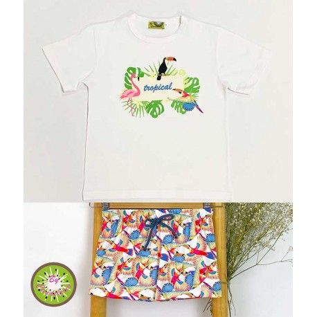 Candelaria Summer Boy Swim Set Tropical