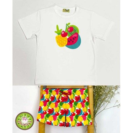 Candelaria Summer Boy Swim Set Fruits