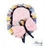 Miranda Summer Girl Headband Squares and Tie