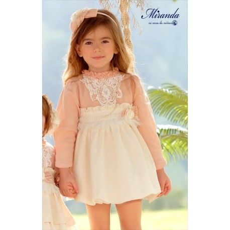 Miranda Winter Girl Pink and Beige Dress