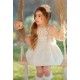 Miranda Invierno Vestido niña Rosa y Beige