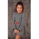 Vera Invierno Vestido niña Cuadros Pata de Gallo Negros