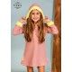 Vera Invierno Vestido niña Rosa Capucha