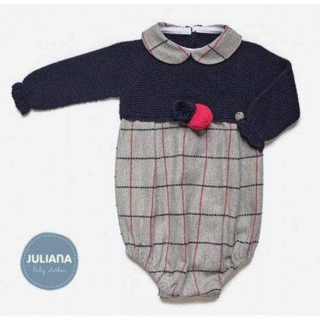 Juliana Winter Baby Boy Navy Romper Ice Hug
