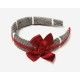 Juliana Winter Headband Gray Squares