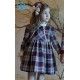 DBB Collection Winter Girl Dress Wine Squares
