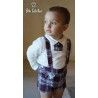 DBB Collection Winter Baby Boy Set Wine Squares