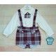 DBB Collection Invierno Conjunto bebé niño Cuadros Granates