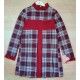 DBB Collection Invierno Vestido niña Cuadros Granates Fajín