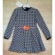 Vera Invierno Vestido niña Cuadros Pata de Gallo Negros
