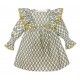 Eve Children Invierno Vestido niña Estampado Puntilla Mostaza