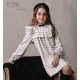 Eve Children Invierno Vestido niña Beige Cuadros Negros