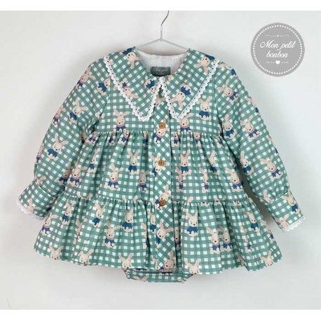 Mon Petit Bonbon Winter Baby Girl Set Rabbits
