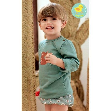 Pio Pio Winter Baby Boy Green Set Rabbits