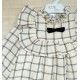 Eve Children Invierno Vestido niña Beige Cuadros Negros