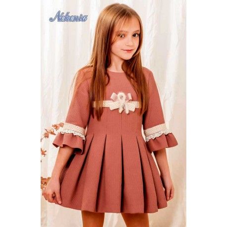 Nekenia Winter Girl Dark Pink Dress