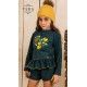 Vera Invierno Conjunto niña Verde Corazones