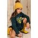 Vera Winter Girl Dark Green Set Hearts