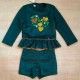 Vera Invierno Conjunto niña Verde Corazones