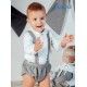 Babiné Invierno Conjunto bebé niño Blanco y Gris
