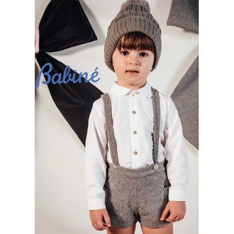Babiné Invierno Conjunto niño Blanco y Gris